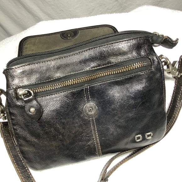 Bed Stu Ziggy Black Leather Crossbody Belt Bag - Picture 4 of 16